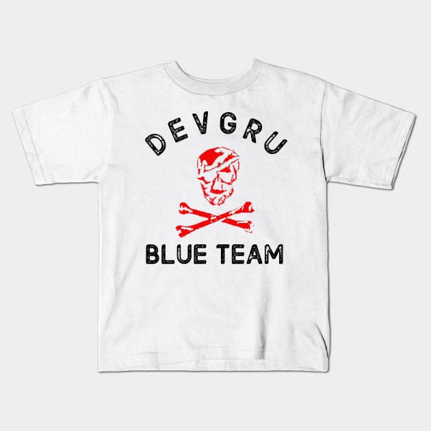 BLUE TEAM DEVGRU Kids T-Shirt by Cataraga